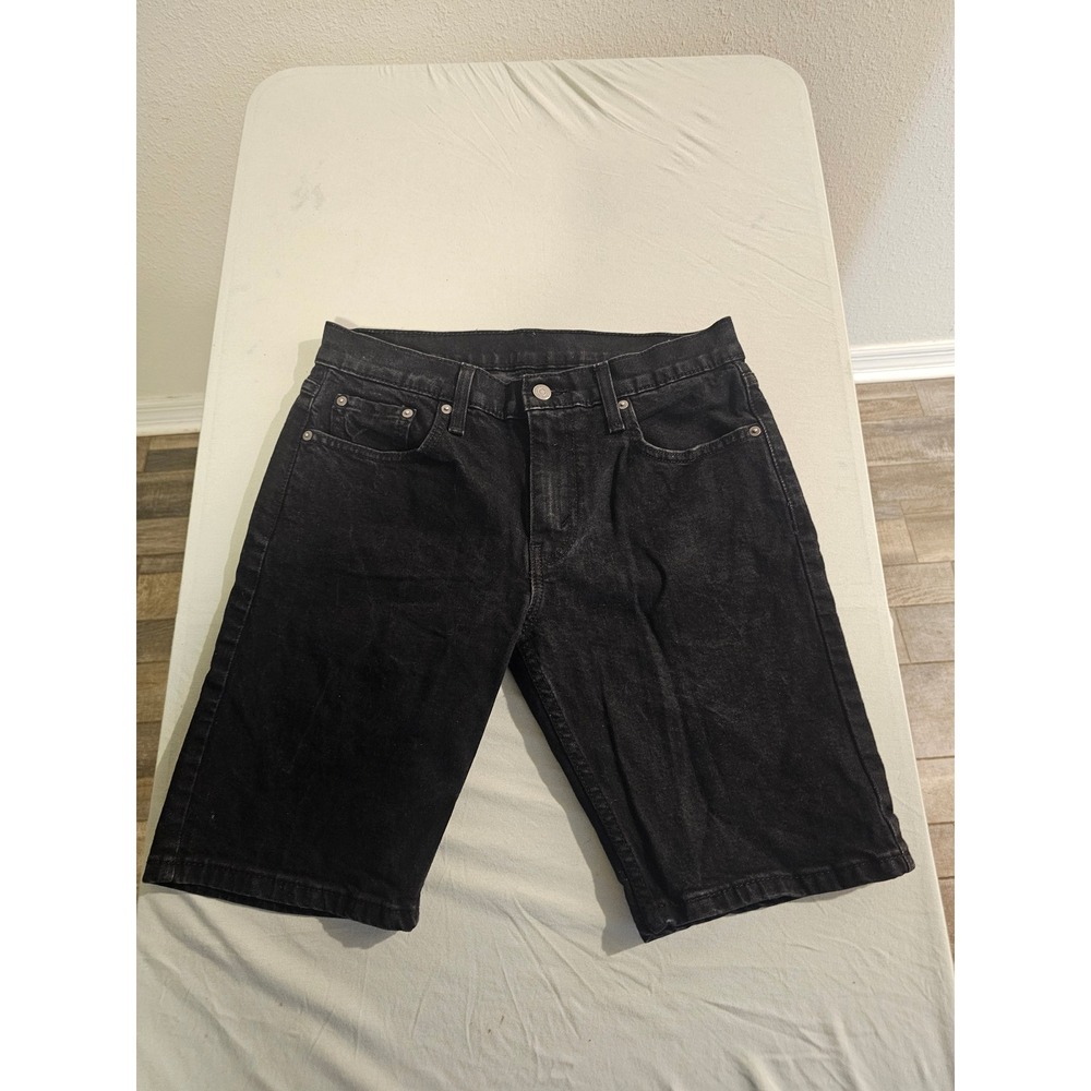 Levi's Size 30 Black Denim Jean Shorts 405 Regular Fit